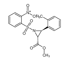 rel-methyl (2R,3S)-1-((2-nitrophenyl)sulfonyl)-3-(o-tolyl)aziridine-2-carboxylate_680617-99-6