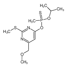 Methyl-phosphonothioic acid O-isopropyl ester O-(6-methoxymethyl-2-methylsulfanyl-pyrimidin-4-yl) ester_68068-02-0