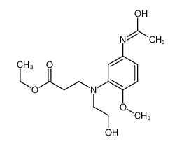 ethyl 3-[5-acetamido-N-(2-hydroxyethyl)-2-methoxyanilino]propanoate_68083-29-4