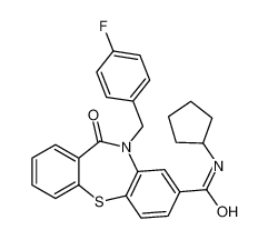 N-cyclopentyl-5-[(4-fluorophenyl)methyl]-6-oxobenzo[b][1,4]benzothiazepine-3-carboxamide_6809-12-7