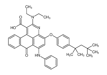 2-(diethylamino)-7-oxo-6-(phenylamino)-4-(4-(2,4,4-trimethylpentan-2-yl)phenoxy)-7H-naphtho[1,2,3-de]quinoline-1-carboxylic acid_680972-57-0