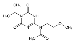 N-(5-isopropyl-4,6-dioxo-1,4,5,6-tetrahydro-[1,3,5]triazin-2-yl)-N-(2-methoxy-ethyl)-acetamide_68098-22-6