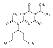N-(5-isopropyl-4,6-dioxo-1,4,5,6-tetrahydro-[1,3,5]triazin-2-yl)-N-(1-propyl-butyl)-acetamide_68098-41-9
