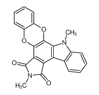 7,13-dimethylbenzo[5,6][1,4]dioxino[2,3-a]pyrrolo[3,4-c]carbazole-6,8(7H,13H)-dione_680992-93-2