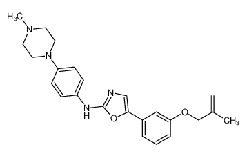5-(3-((2-methylallyl)oxy)phenyl)-N-(4-(4-methylpiperazin-1-yl)phenyl)oxazol-2-amine_681002-06-2