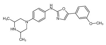 N-(4-(3,5-dimethylpiperazin-1-yl)phenyl)-5-(3-methoxyphenyl)oxazol-2-amine_681002-13-1