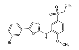 5-(3-bromophenyl)-N-[5-(ethylsulfonyl)-2-methoxyphenyl]-1,3-oxazol-2-amine CAS:681002-89-1 manufacturer & supplier