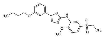 5-(3-butoxyphenyl)-N-(5-(ethylsulfonyl)-2-methoxyphenyl)oxazol-2-amine_681003-48-5