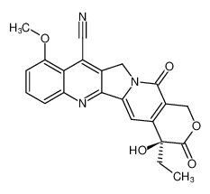 (S)-4-ethyl-4-hydroxy-10-methoxy-3,14-dioxo-3,4,12,14-tetrahydro-1H-pyrano[3',4':6,7]indolizino[1,2-b]quinoline-11-carbonitrile_681029-87-8