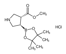rel-methyl (3R,4R)-4-(4,4,5,5-tetramethyl-1,3,2-dioxaborolan-2-yl)pyrrolidine-3-carboxylate hydrochloride_681120-24-1