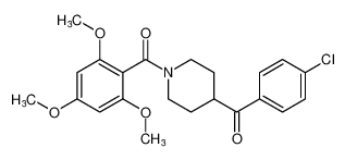 Piperidine, 4-(4-chlorobenzoyl)-1-(2,4,6-trimethoxybenzoyl)-_681130-93-8