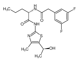 (S)-2-(2-(3,5-difluorophenyl)acetamido)-N-(5-((S)-1-hydroxyethyl)-4-methylthiazol-2-yl)pentanamide_681139-43-5