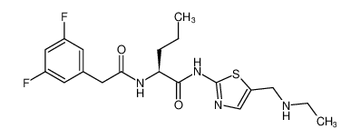 (S)-2-(2-(3,5-difluorophenyl)acetamido)-N-(5-((ethylamino)methyl)thiazol-2-yl)pentanamide_681139-61-7