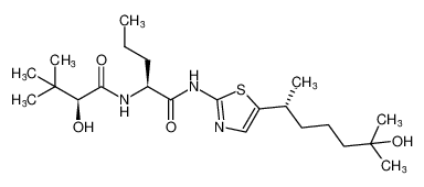 (S)-2-((S)-2-hydroxy-3,3-dimethylbutanamido)-N-(5-((R)-6-hydroxy-6-methylheptan-2-yl)thiazol-2-yl)pentanamide_681140-82-9