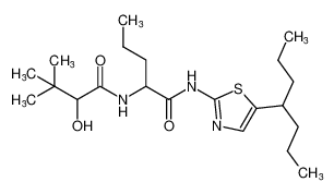 N-(5-(heptan-4-yl)thiazol-2-yl)-2-(2-hydroxy-3,3-dimethylbutanamido)pentanamide_681142-61-0