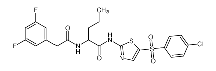 N-(5-((4-chlorophenyl)sulfonyl)thiazol-2-yl)-2-(2-(3,5-difluorophenyl)acetamido)pentanamide_681143-49-7