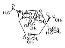 (2S,4S,5S,6R)-5-Acetylamino-6-((1S,2R)-1,3-diacetoxy-2-trimethylsilanyloxy-propyl)-2,4-bis-trimethylsilanyloxy-tetrahydro-pyran-2-carboxylic acid methyl ester_68123-77-3