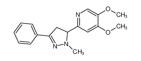 4,5-dimethoxy-2-(1-methyl-3-phenyl-4,5-dihydro-1H-pyrazol-5-yl)pyridine_681233-56-7