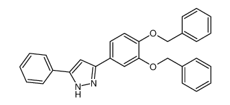 1H-Pyrazole, 3-[3,4-bis(phenylmethoxy)phenyl]-5-phenyl-_681234-46-8