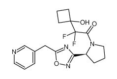 (S)-2,2-difluoro-2-(1-hydroxycyclobutyl)-1-(2-(5-(pyridin-3-ylmethyl)-1,2,4-oxadiazol-3-yl)pyrrolidin-1-yl)ethan-1-one_681239-16-7