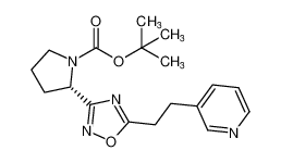 tert-butyl (S)-2-(5-(2-(pyridin-3-yl)ethyl)-1,2,4-oxadiazol-3-yl)pyrrolidine-1-carboxylate_681239-96-3