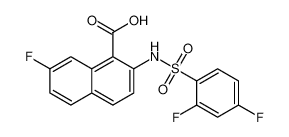 2-((2,4-difluorophenyl)sulfonamido)-7-fluoro-1-naphthoic acid_681241-18-9