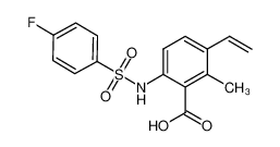 6-{[(4-fluorophenyl)sulfonyl]amino}-2-methyl-3-vinylbenzoic acid_681241-98-5