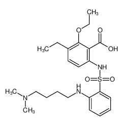 6-((2-((4-(dimethylamino)butyl)amino)phenyl)sulfonamido)-2-ethoxy-3-ethylbenzoic acid_681244-25-7