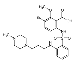 3-bromo-2-methoxy-6-((2-((3-(4-methylpiperazin-1-yl)propyl)amino)phenyl)sulfonamido)benzoic acid_681244-72-4
