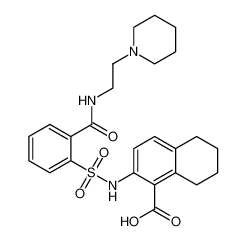 2-((2-((2-(piperidin-1-yl)ethyl)carbamoyl)phenyl)sulfonamido)-5,6,7,8-tetrahydronaphthalene-1-carboxylic acid_681244-83-7