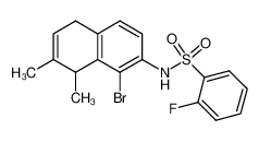 N-(1-bromo-7,8-dimethyl-5,8-dihydro-2-naphthalenyl)-2-fluorobenzenesulfonamide_681246-94-6