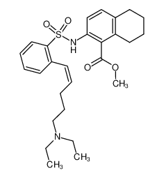 methyl 2-[({2-[(1Z)-5-(diethylamino)-1-pentenyl]phenyl}sulfonyl)amino]-5,6,7,8-tetrahydro-1-naphthalenecarboxylate_681248-14-6