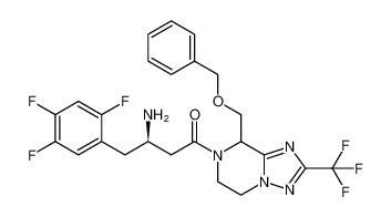 (3R)-3-amino-1-(8-((benzyloxy)methyl)-2-(trifluoromethyl)-5,6-dihydro-[1,2,4]triazolo[1,5-a]pyrazin-7(8H)-yl)-4-(2,4,5-trifluorophenyl)butan-1-one_681249-42-3
