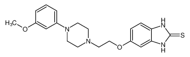 5-(2-(4-(3-methoxyphenyl)piperazin-1-yl)ethoxy)-1,3-dihydro-2H-benzo[d]imidazole-2-thione_681259-35-8