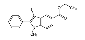 ethyl 3-iodo-1-methyl-2-phenylindole-5-carboxylate_681259-71-2
