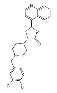 3-(1-(3,4-dichlorobenzyl)piperidin-4-yl)-5-(quinolin-4-yl)oxazolidin-2-one_681278-21-7