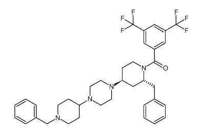 ((2R,4S)-2-benzyl-4-(4-(1-benzylpiperidin-4-yl)piperazin-1-yl)piperidin-1-yl)(3,5-bis(trifluoromethyl)phenyl)methanone_681290-29-9