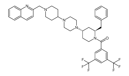 rel-((2R,4S)-2-benzyl-4-(4-(1-(quinolin-2-ylmethyl)piperidin-4-yl)piperazin-1-yl)piperidin-1-yl)(3,5-bis(trifluoromethyl)phenyl)methanone_681290-48-2