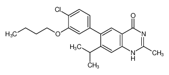 6-(3-butoxy-4-chlorophenyl)-7-isopropyl-2-methylquinazolin-4(1H)-one_681292-27-3