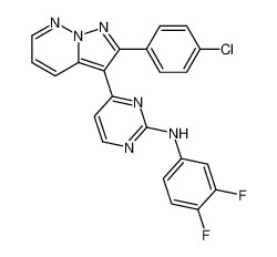 4-(2-(4-chlorophenyl)pyrazolo[1,5-b]pyridazin-3-yl)-N-(3,4-difluorophenyl)pyrimidin-2-amine_681432-24-6