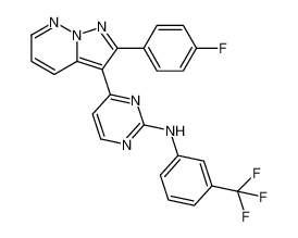 4-(2-(4-fluorophenyl)pyrazolo[1,5-b]pyridazin-3-yl)-N-(3-(trifluoromethyl)phenyl)pyrimidin-2-amine_681432-61-1