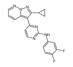 4-(2-cyclopropylpyrazolo[1,5-b]pyridazin-3-yl)-N-(3,4-difluorophenyl)pyrimidin-2-amine_681432-96-2
