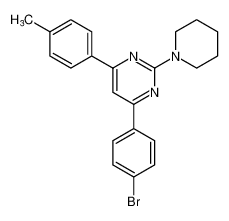 Pyrimidine, 4-(4-bromophenyl)-6-(4-methylphenyl)-2-(1-piperidinyl)-_681447-48-3