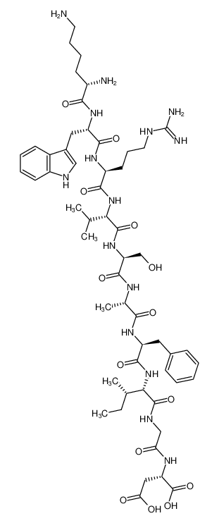 L-lysyl-L-tryptophyl-L-arginyl-L-valyl-L-seryl-L-alanyl-L-phenylalanyl-L-isoleucylglycyl-L-aspartic acid_681451-33-2