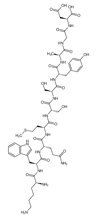 L-lysyl-L-tryptophyl-L-glutaminyl-L-methionyl-L-seryl-L-seryl-L-tyrosyl-L-alanylglycyl-L-aspartic acid_681452-48-2