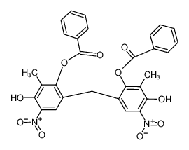 1,3-Benzenediol, 4,4'-methylenebis[2-methyl-6-nitro-, 3,3'-dibenzoate (en)_681459-35-8