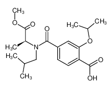 N-Isobutyl-2-isopropoxy-N-((S)-1-methoxycarbonyl-ethyl)-terephthalamic acid_681465-98-5
