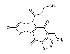 diethyl 2-chloro-6-(thiophene-2-carbonyl)-4H-thieno[3,2-b]pyrrole-4,5-dicarboxylate_681486-28-2