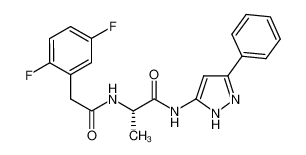 2-[2-(2,5-difluoro-phenyl)-acetylamino]-N-(5-phenyl-2H-pyrazol-3-yl)-propionamide_681486-54-4