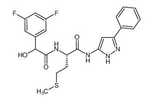 2-[2-(3,5-difluoro-phenyl)-2-hydroxy-acetylamino]-4-methylsulfanyl-N-(5-phenyl-2H-pyrazol-3-yl)-butyramide_681486-93-1